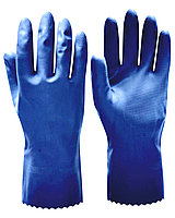 Перчатки "КЩС-1-SP" синие р.S, M, L, XL, XXL (латекс,слой Silver, т.0,45мм,дл.300мм.), в уп120