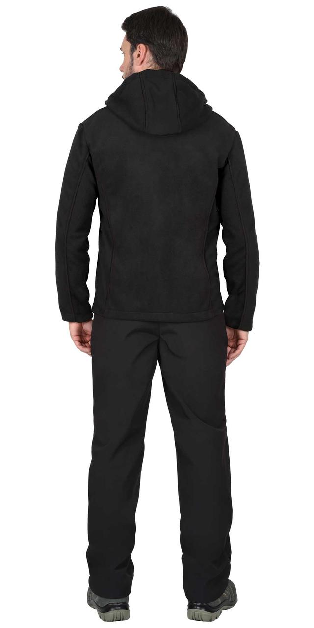 Куртка флисовая "СИРИУС-ТЕХНО" (флис дублированный) черная - фото 2 - id-p154235078