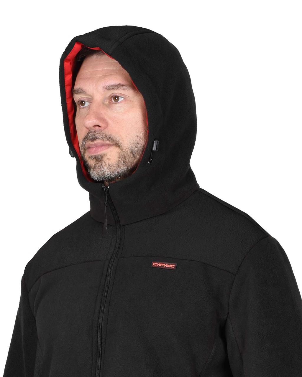 Куртка флисовая "СИРИУС-ТЕХНО" (флис дублированный) черная - фото 3 - id-p154235078