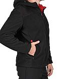 Куртка флисовая "СИРИУС-ТЕХНО" (флис дублированный) черная, фото 4
