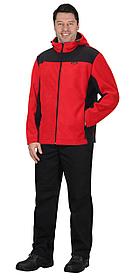 Куртка флисовая "СИРИУС-ТЕХНО" (флис дублированный) красная с черным
