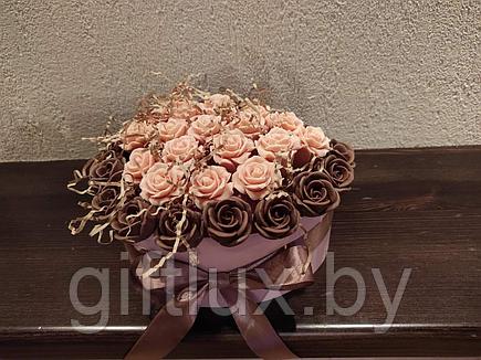 Набор подарочный "Шоколадное настроение"Сердце ( 37 шт), 20*11 см розово-шоколадный, фото 2