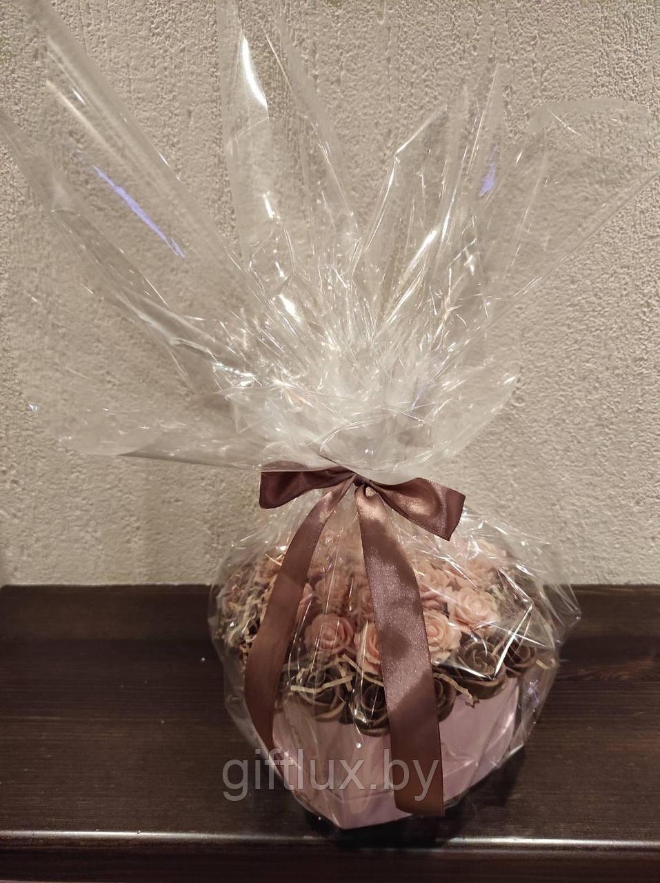 Набор подарочный "Шоколадное настроение"Сердце ( 37 шт), 20*11 см розово-шоколадный - фото 2 - id-p147564038
