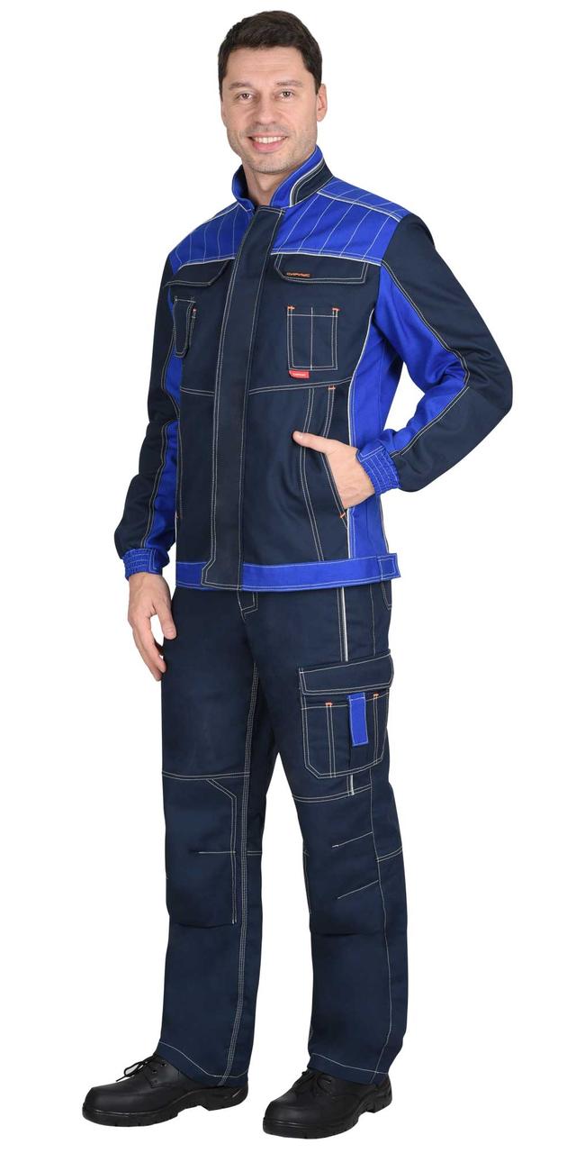 Куртка "СИРИУС-Престиж-Люкс" синий с васильковым пл. 280 г/кв.м - фото 2 - id-p127415333