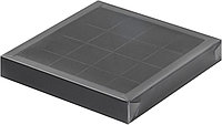 Коробка для 16 конфет с пластиковой крышкой Черная, 200х200х h30 мм