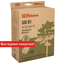 Комплект бумажных пылесборников (10+фильтр)  Filtero SIE 01 ECOLine XL, для пылесосов BOSCH, SIEMENS