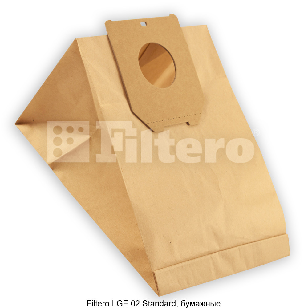 Комплект бумажных пылесборников (5 шт) Filtero LGE 02 (5) Standard, для пылесосов LG - фото 3 - id-p154244390