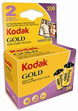 Фотоплёнка цветная Kodak GOLD 200/24 (2 пленки по 24 кадра)