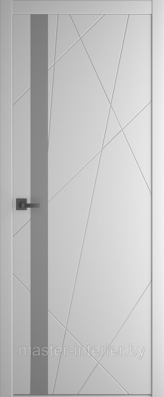 Chaos ДО ART Lite серый мат. 800*2000 Белая эмаль