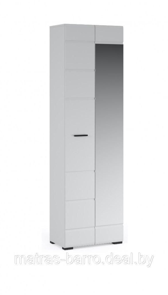 Шкаф двухдверный Йорк 2д с зеркалом белый/белый глянец - фото 3 - id-p154273713