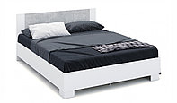 Кровать полуторная Аврора с основанием 120х200 белый/ателье светлый