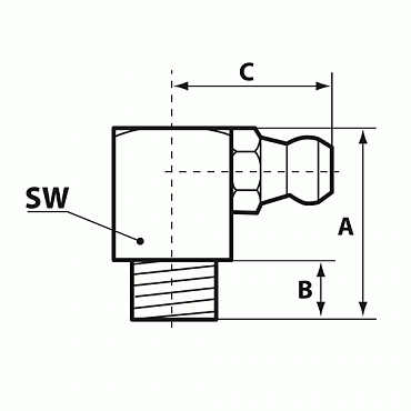 Пресс-масленка угловая 90° М10 х 1,5 мм арт. 15215 - фото 2 - id-p146203602