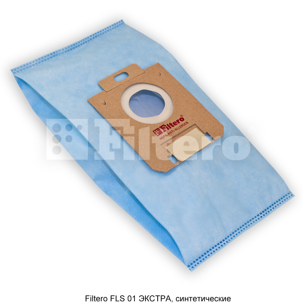 Комплект синтетических пылесборников (4 шт) Filtero FLS 01 (S-bag) (4) ЭКСТРА, для пылесосов ELECTROLUX - фото 3 - id-p154294235