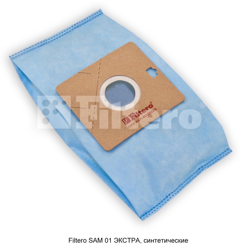 Комплект синтетических пылесборников (4 шт) Filtero SAM 01 (4) ЭКСТРА, для пылесосов SAMSUNG - фото 3 - id-p154297454