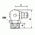 Пресс-масленка угловая 90°  1/8" NPT арт. 15226, фото 2