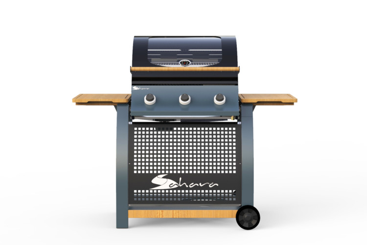 Гриль газовый Sahara 3 Burner Oak BBQ, дымчатый/дуб