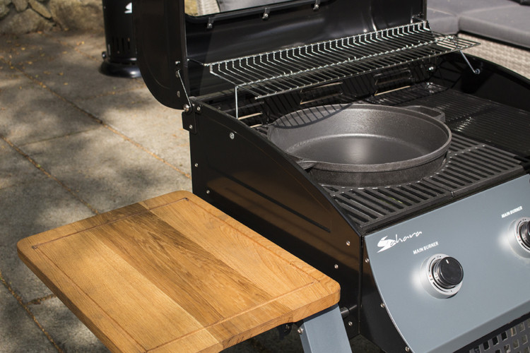 Гриль газовый Sahara 3 Burner Oak BBQ, дымчатый/дуб - фото 6 - id-p154298909