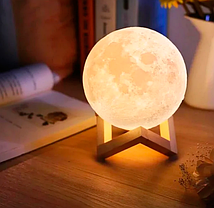 Настольная лампа Луна 3d Мoon light lamp, фото 3