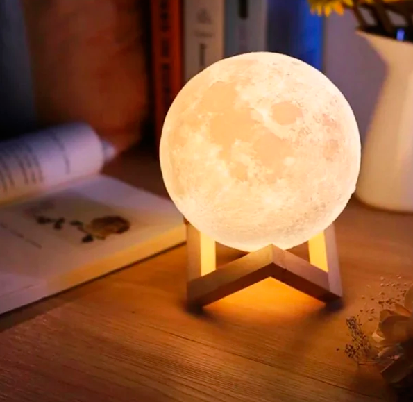 Настольная лампа Луна 3d Мoon light lamp - фото 3 - id-p154307260