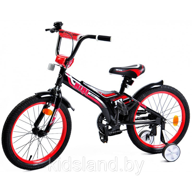 Детский Велосипед Bibi Space 18" ( чёрный/красный) - фото 4 - id-p150533646