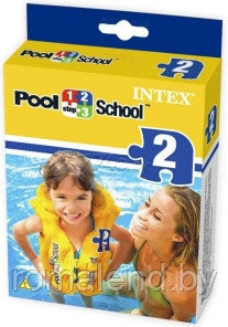 Жилет для плавания детский Pool School Step 2 ( 50х47 см), от 3 до 6 лет, INTEX 58660EU - фото 2 - id-p154316964