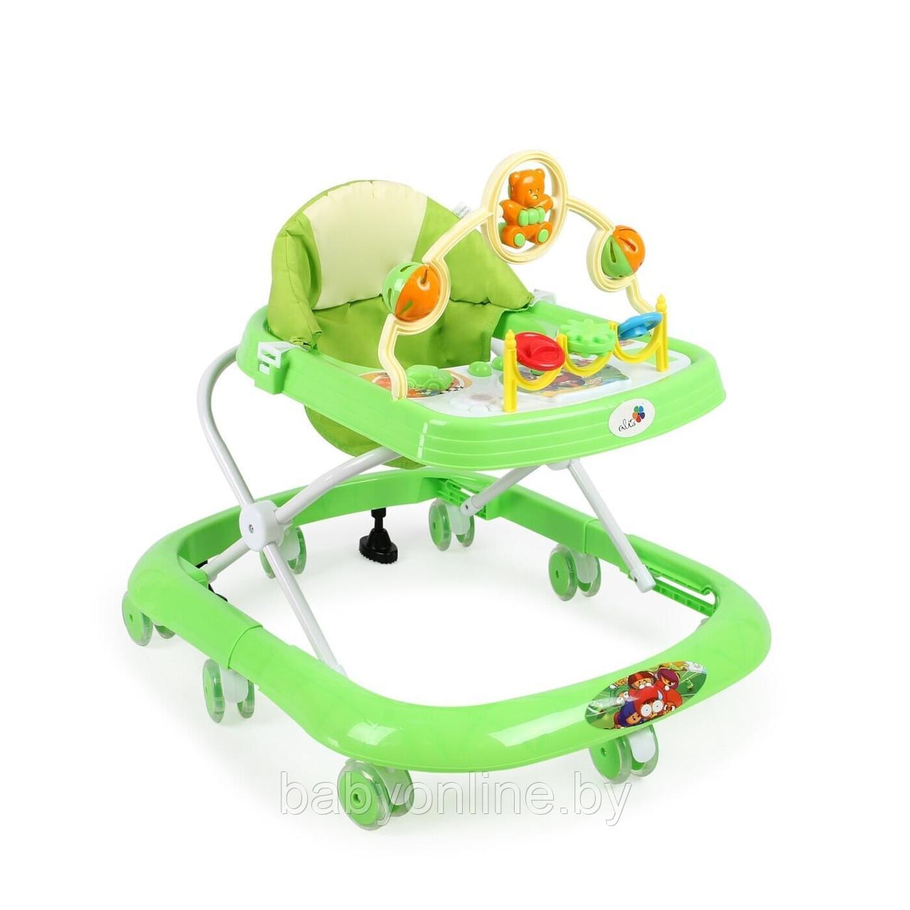 Детские ходунки Alis Забава зеленые 8 силиконовых колёс - фото 1 - id-p154327355