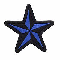 Термоаппликация "Синяя звезда" 7,5*7,5см, 1шт, Hobby&Pro