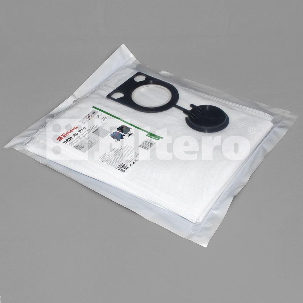 Комплект синтетических мешков (2шт) Filtero BSH 35 (2) Pro, для промышленных пылесосов BOSCH - фото 3 - id-p154332796