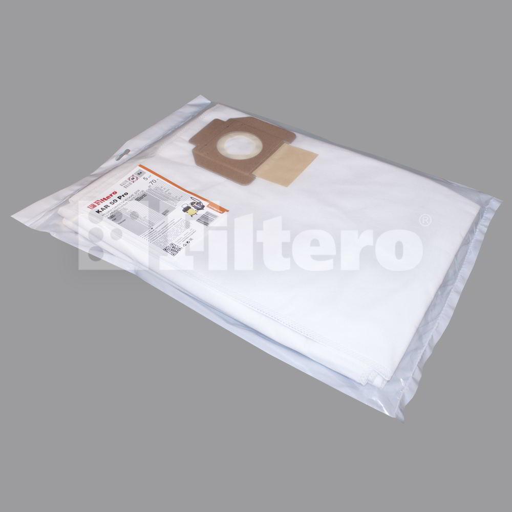 Комплект синтетических мешков (2шт) Filtero KAR 50 (2) Pro, для промышленных пылесосов KARCHER - фото 1 - id-p154338120