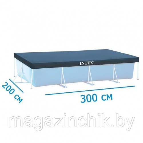 Крышка для прямоугольных бассейнов 300*200 см, тент-чехол Intex 28038 - фото 2 - id-p154339311
