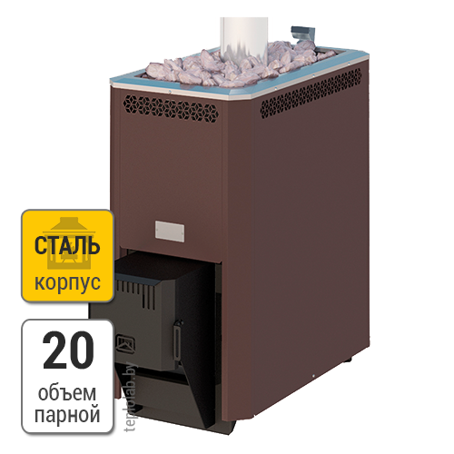 Теплодар Кузбасс 20ТК (2018) печь банная стальная - фото 1 - id-p154341396
