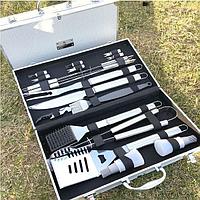 Набор инструментов для барбекю в чемодане «BBQ» 19 предметов