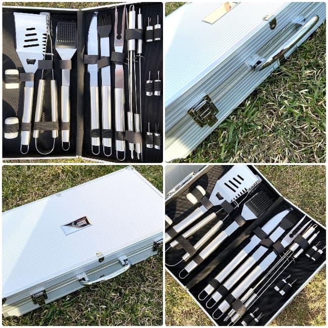 Набор инструментов для барбекю в чемодане «BBQ» 18 предметов - фото 2 - id-p154350253