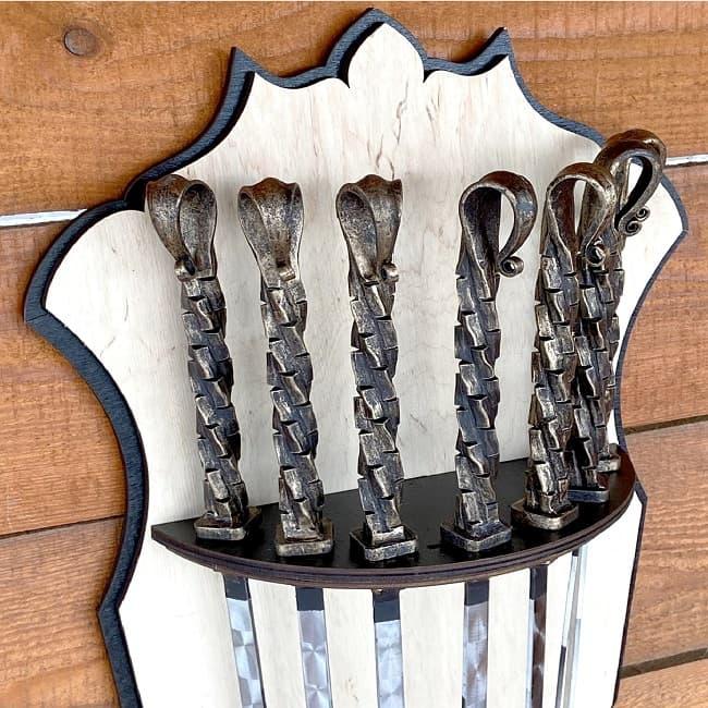 Набор шампуров с кованой ручкой на подставке «ЭЛИТ» 7 штук - фото 2 - id-p154350352