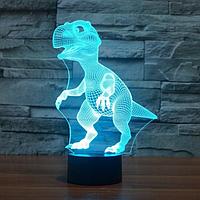 3D светильник «Динозаврик» от USB, 7 режимов цвета
