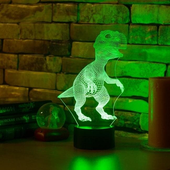 3D светильник «Динозаврик» от USB, 7 режимов цвета - фото 2 - id-p154350428