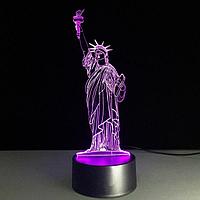 3D светильник «Статуя Свободы» от USB, 7 режимов цвета