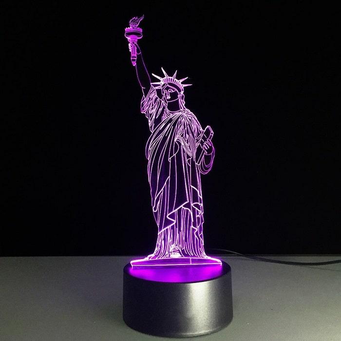 3D светильник «Статуя Свободы» от USB, 7 режимов цвета - фото 1 - id-p154350432