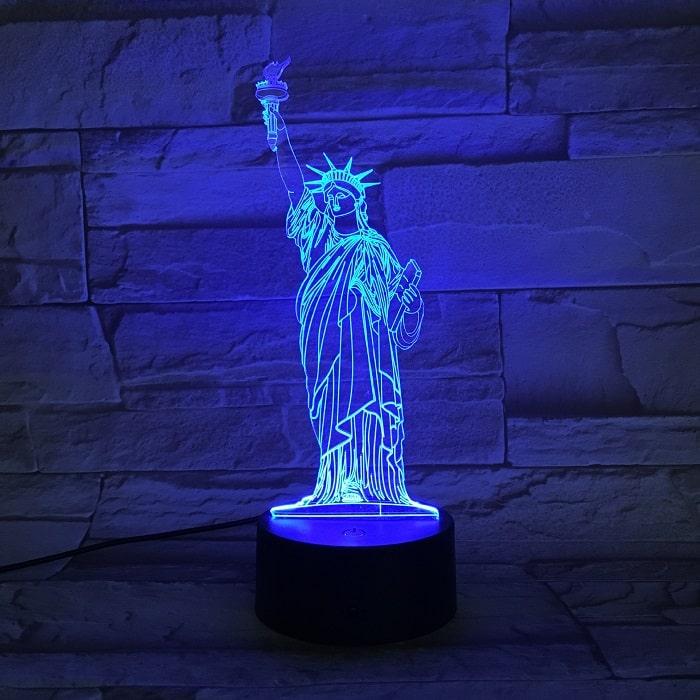 3D светильник «Статуя Свободы» от USB, 7 режимов цвета - фото 3 - id-p154350432