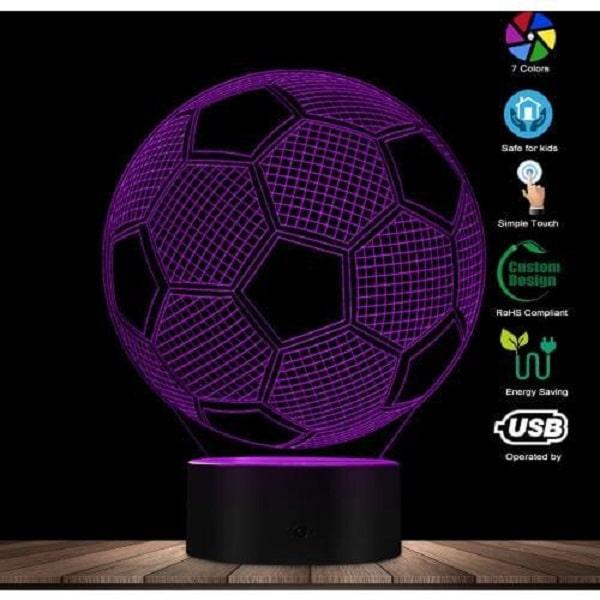 3D светильник «Футбольный мяч» от USB, 7 режимов цвета - фото 2 - id-p154350455