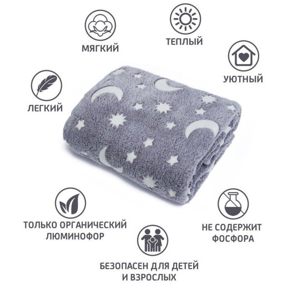 Плед светящийся в темноте Magic Blanket