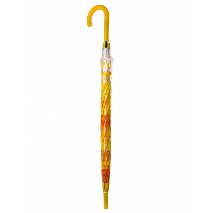 Зонт-трость полуавтомат «Листопад» желтый - фото 3 - id-p154350512