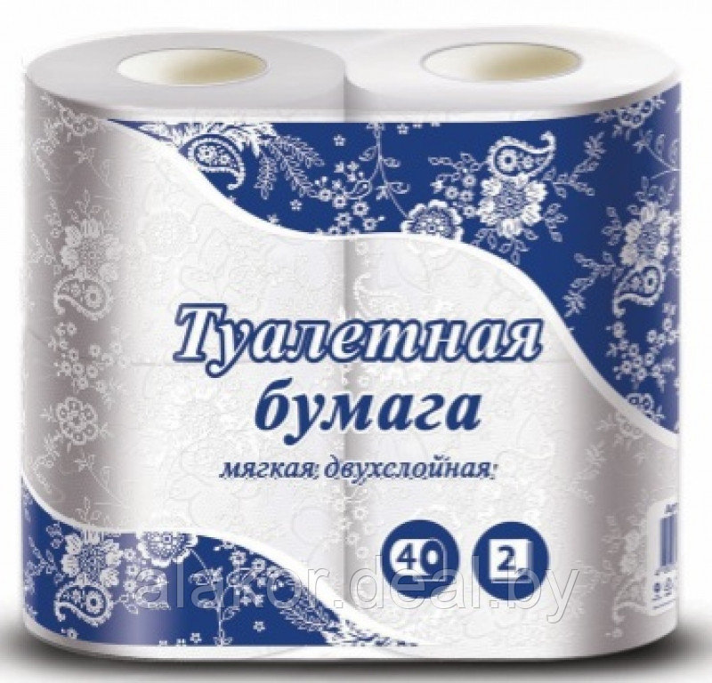 Бумага туалетная, двухслойная, белая, без аромата, «Veiro» (4рул./уп. ) - фото 1 - id-p154350334