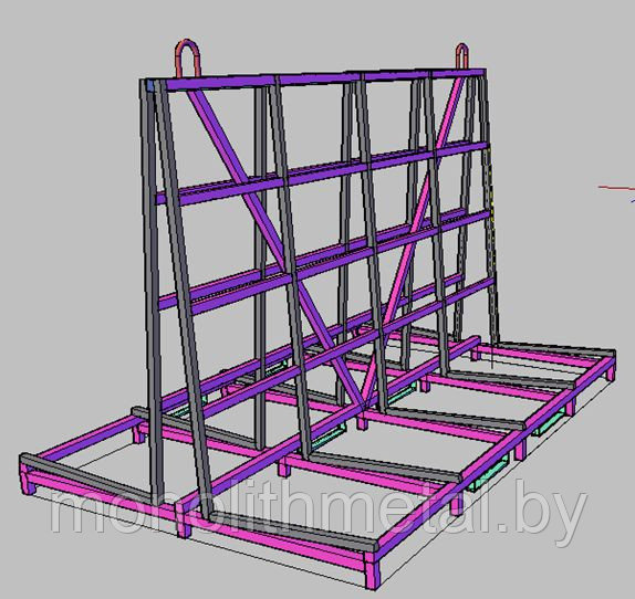 Стойка перевозки стеклопакетов, зеркал, витражей. А-2617