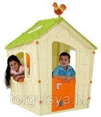 Детский уличный игровой домик Magic Play House, бежево-зеленый