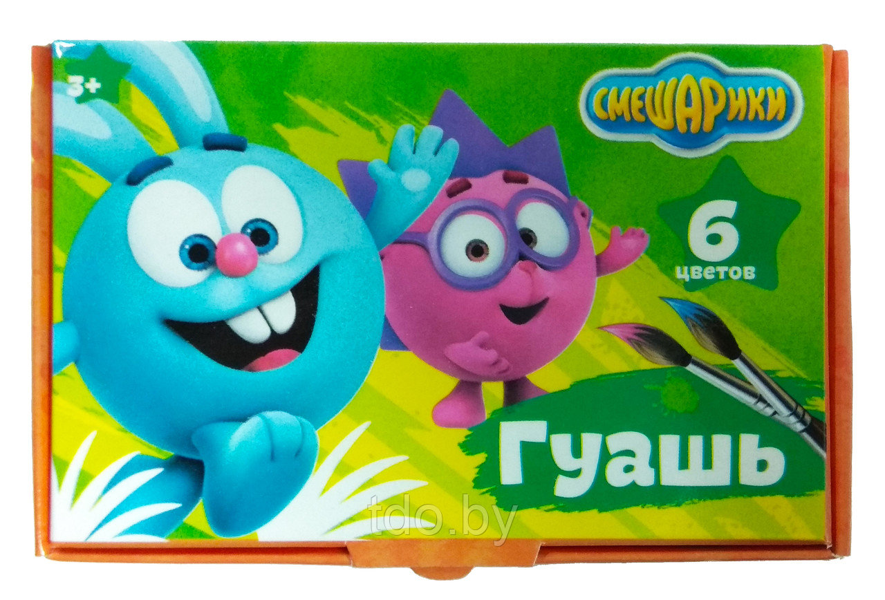 Гуашь карамельная 6 цветов