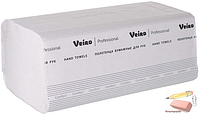 Полотенца бумажные Veiro Professional Comfort, V-сложение, 1 слой, 250 листов, белые