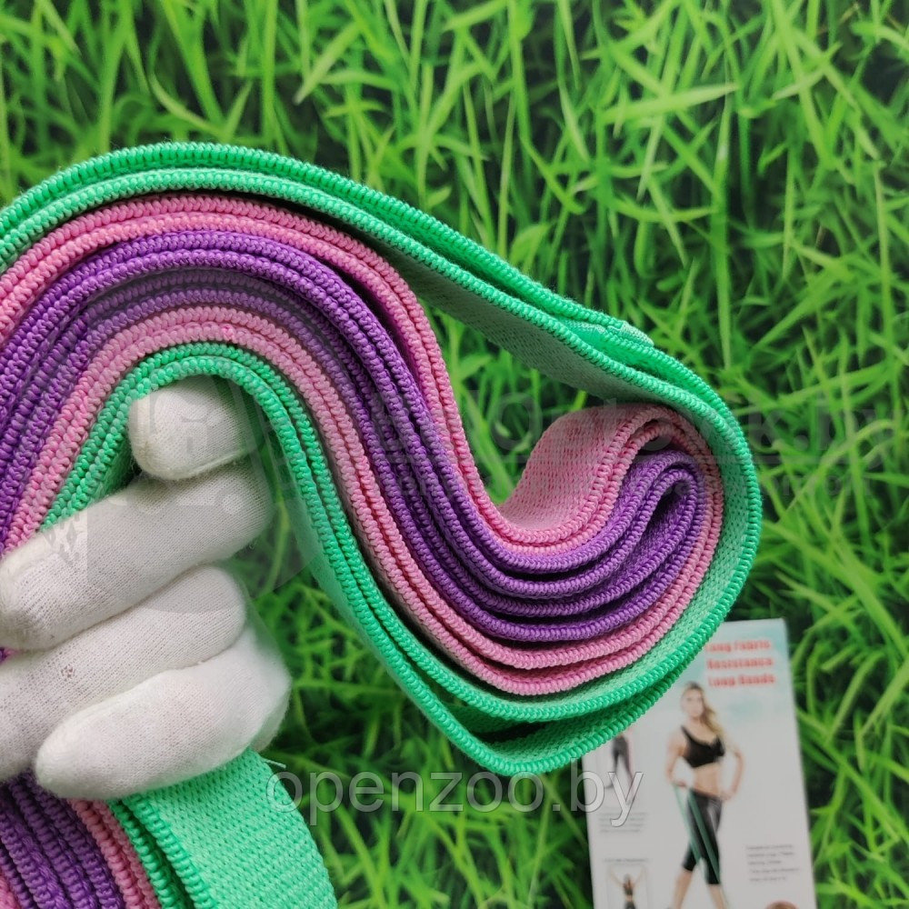 Набор тканевых экспандеров для фитнеса LONG FABRIC RESISTANCE LOOP BANDS 184х4 см 3 штуки чехол для хранения - фото 3 - id-p154411751