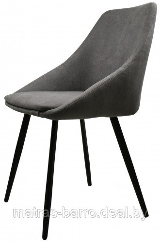 Интерьерный мягкий стул Монти Лофт (эмаль Чёрный муар/ткань Candy Grey) - фото 1 - id-p154414050