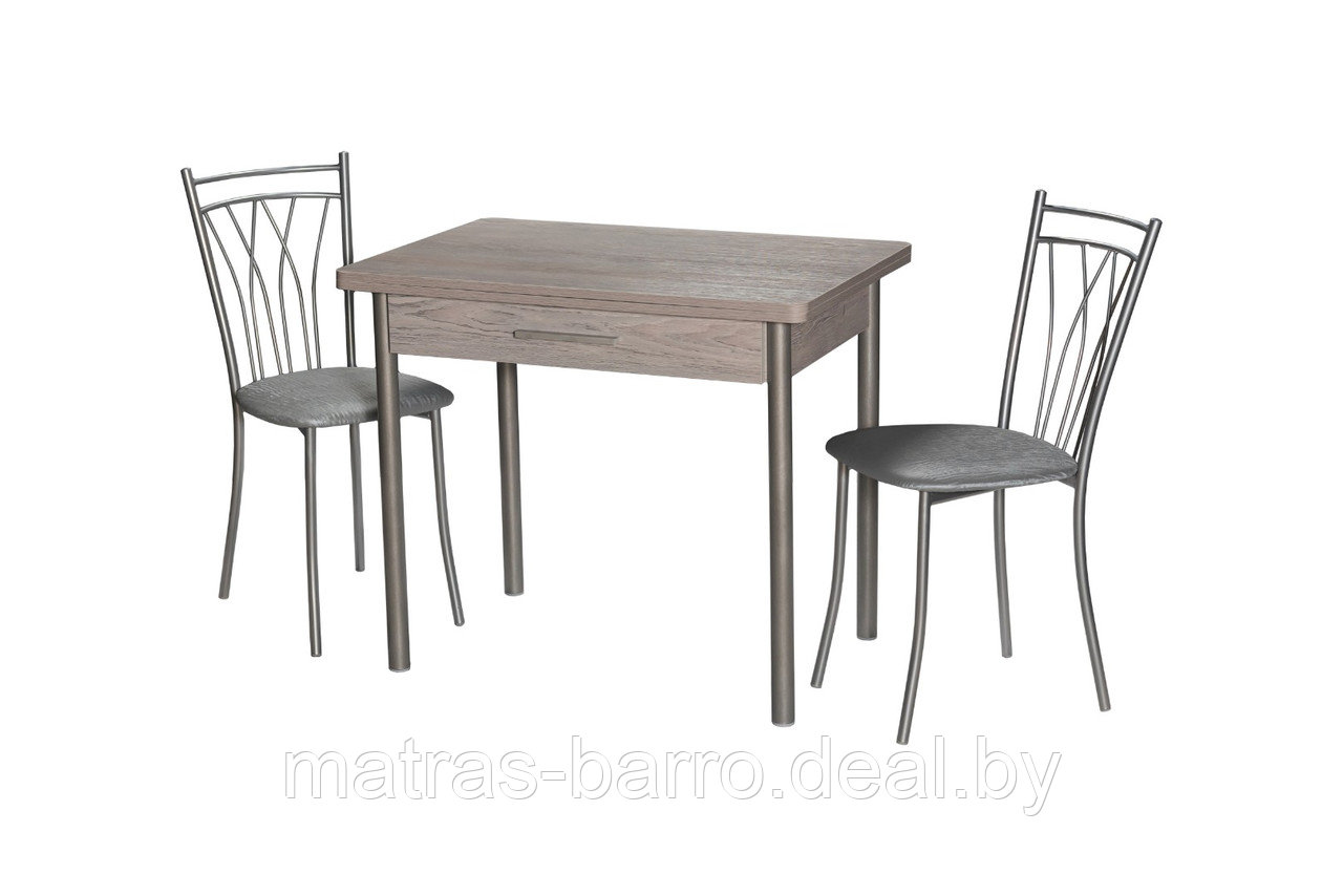 Комплект:Стол М20 Навара+стулья Премьер серебро/бенгал серый - фото 1 - id-p154414221